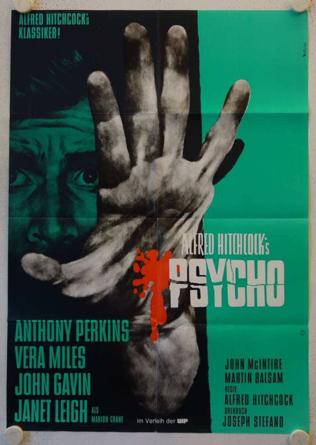Psycho originales deutsches Filmplakat (R80s)